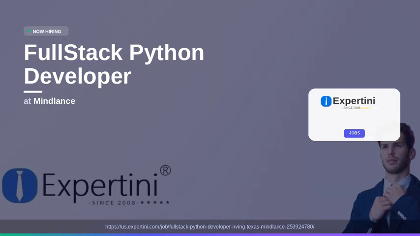 FullStack Python Developer at Mindlance, Irving, Texas — Apply Now
