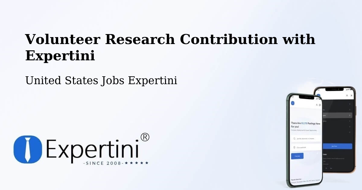 Volunteer Research Contribution Program – United States - United States Jobs Expertini